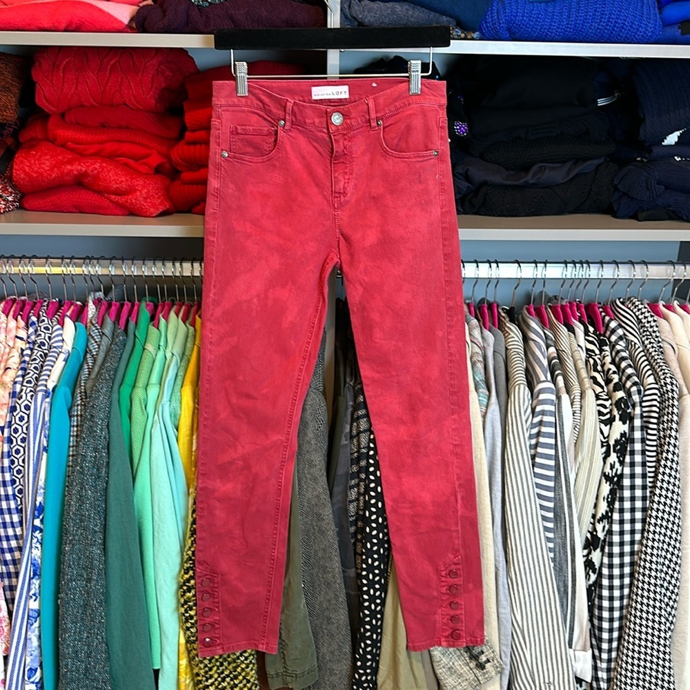 LOFT Red Women's Pants